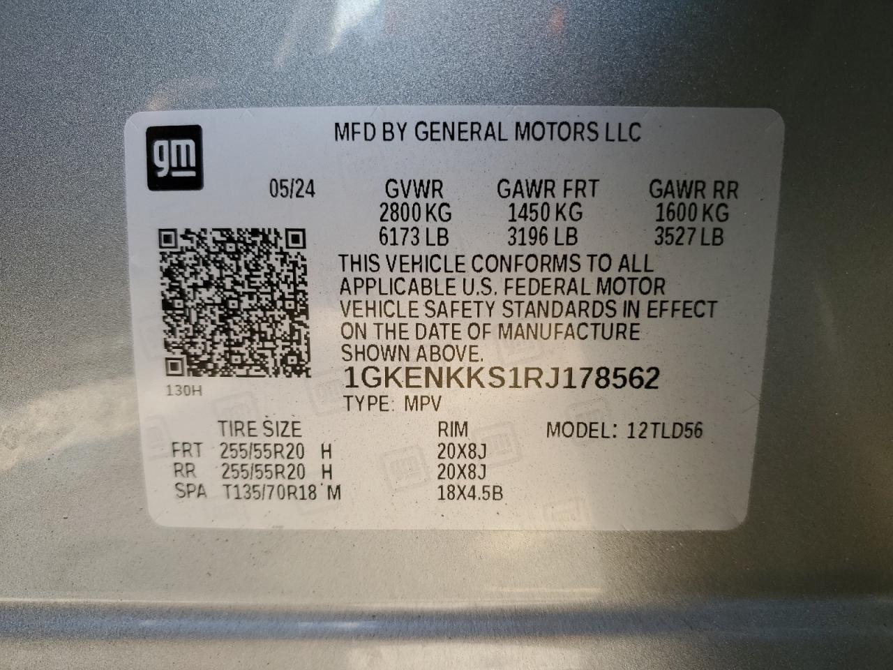 VIN 1GKENKKS1RJ178562 2024 GMC ACADIA UPL no.14