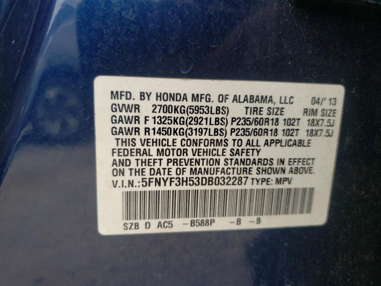 2013 Honda Pilot - Image 13