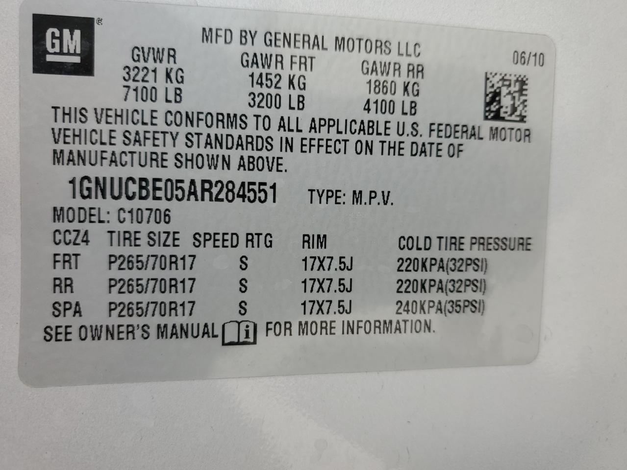 2010 Chevrolet Tahoe C1500 Lt VIN: 1GNUCBE05AR284551 Lot: 78912974