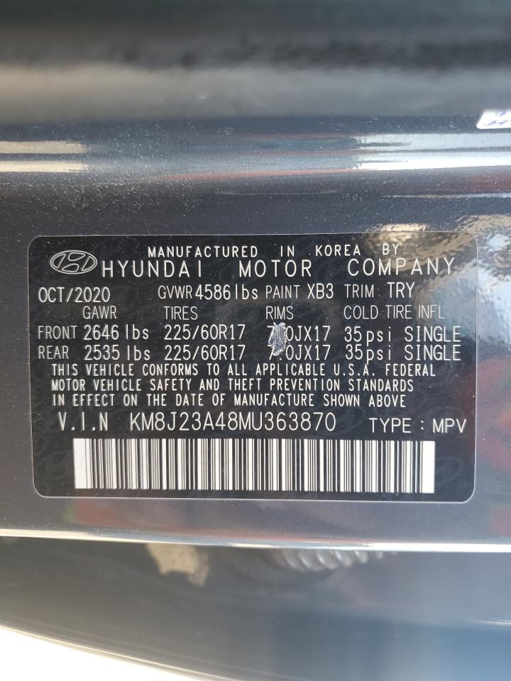 VIN KM8J23A48MU363870 2021 HYUNDAI TUCSON no.13