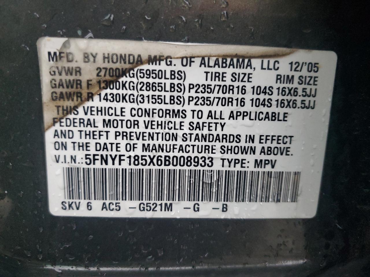 2006 Honda Pilot - Image 13