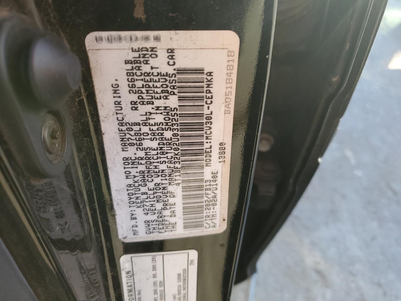 2002 Toyota Camry - Image 14