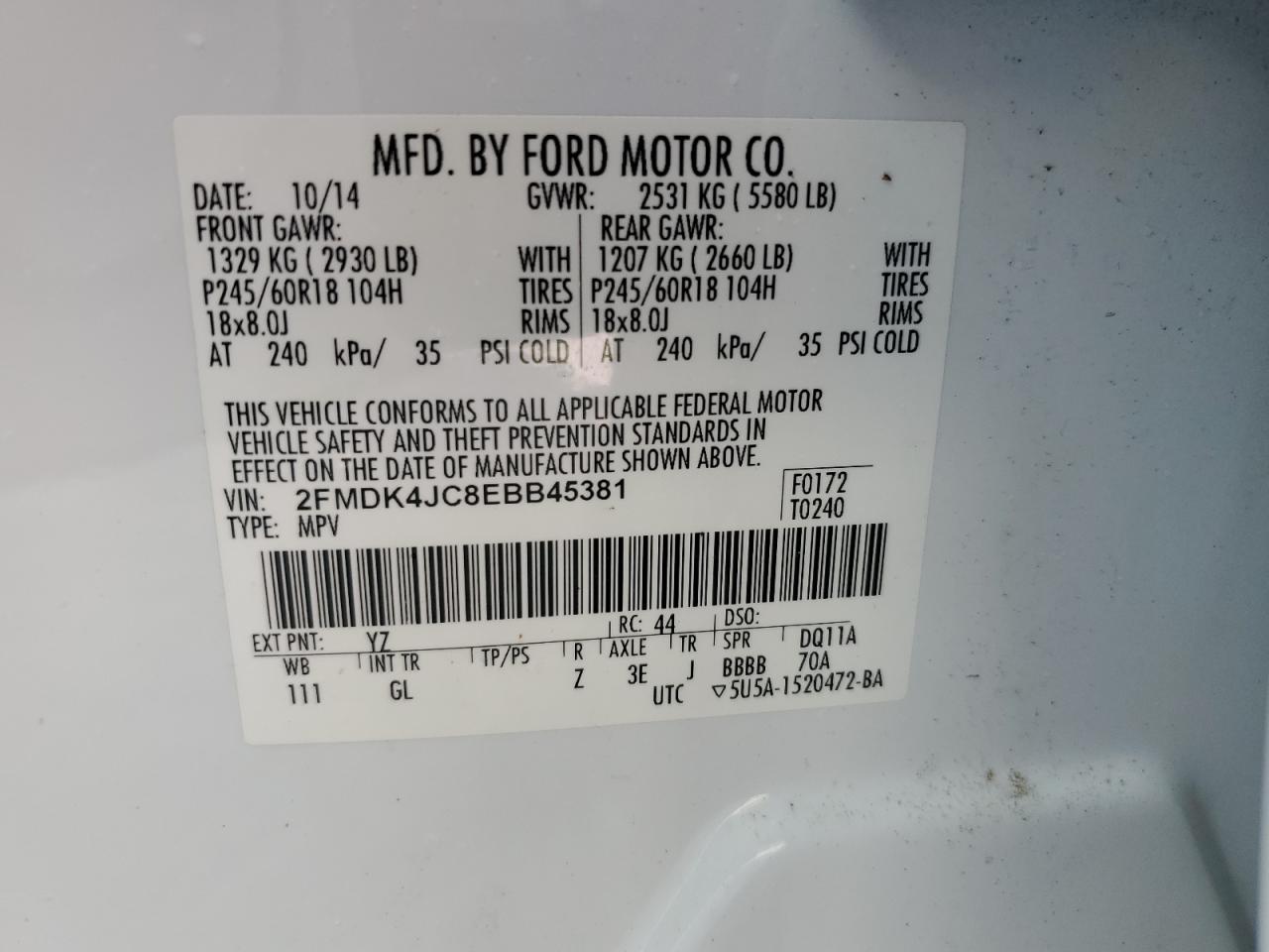 2014 Ford Edge - Image 13