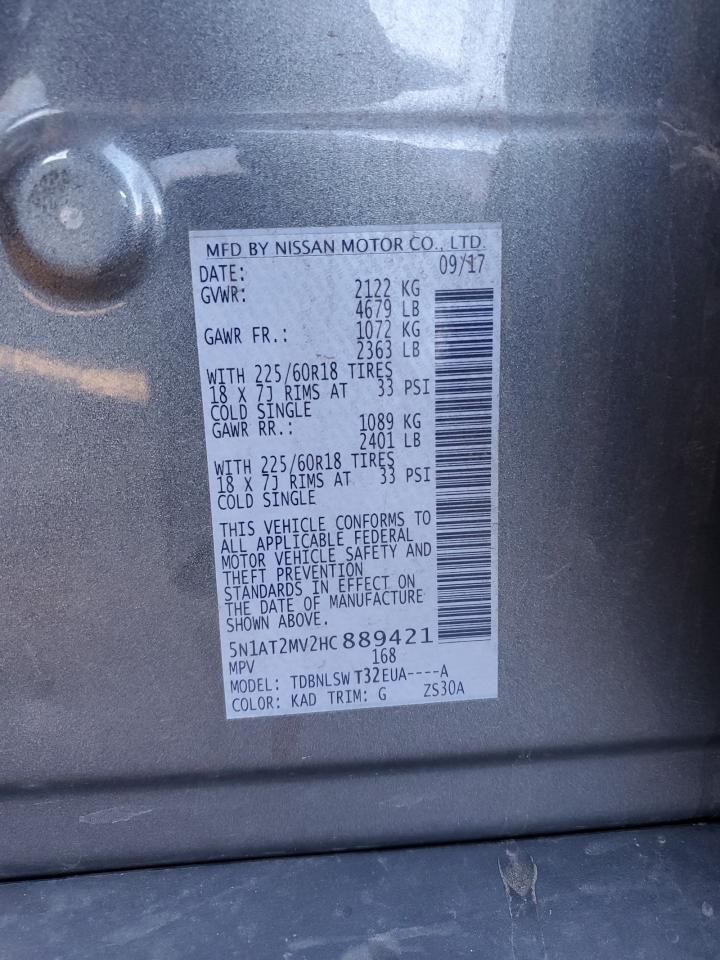 5N1AT2MV2HC889421 2017 NISSAN ROGUE - Image 13