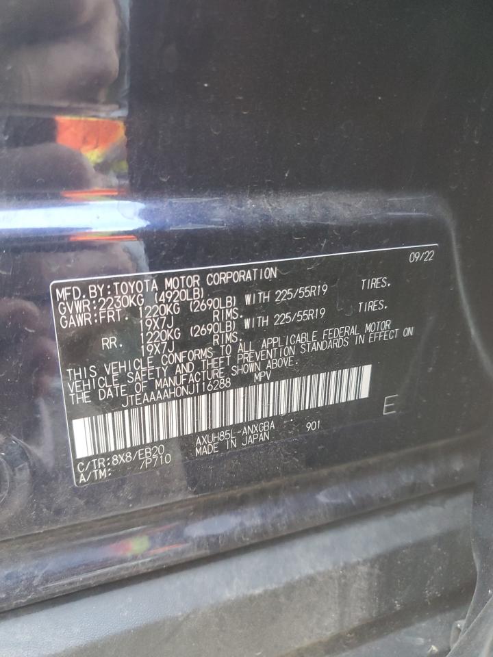 2022 Toyota Venza Le VIN: JTEAAAAH0NJ116288 Lot: 81017354