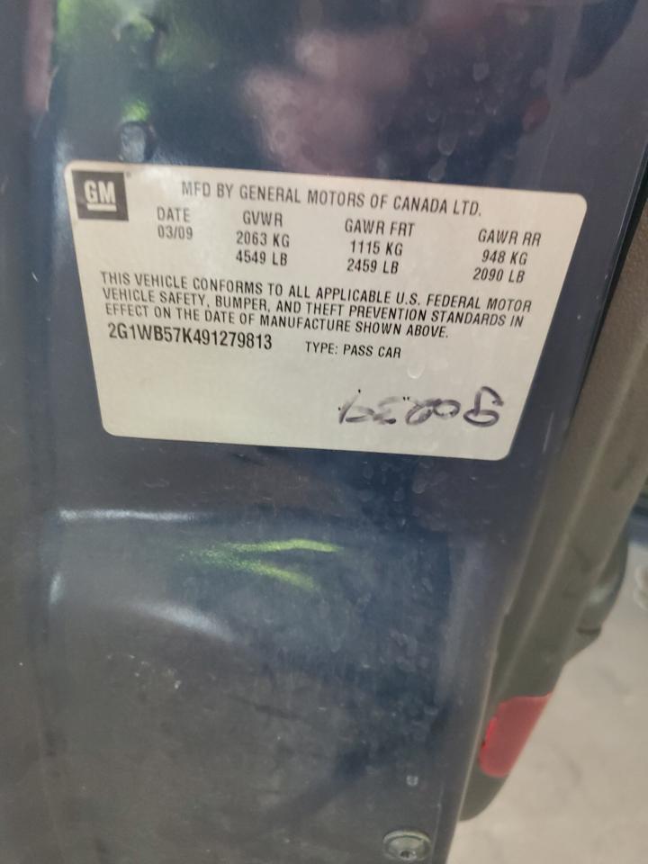 2009 Chevrolet Impala Ls VIN: 2G1WB57K491279813 Lot: 79296374