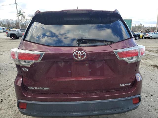  TOYOTA HIGHLANDER 2014 Бордовый