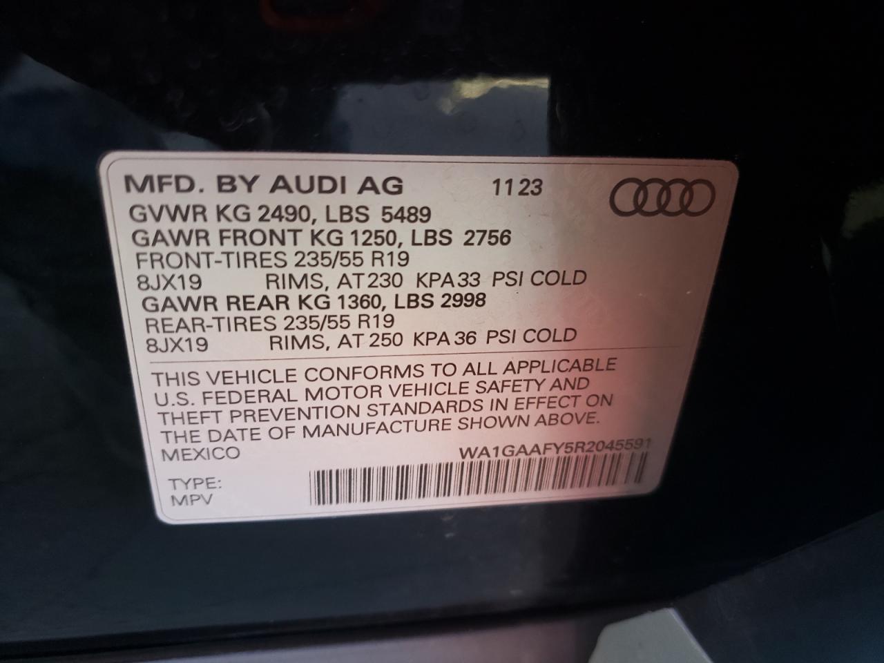 WA1GAAFY5R2045591 2024 AUDI Q5 - Image 14