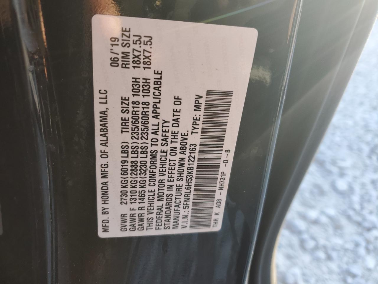2019 Honda Odyssey - Image 13
