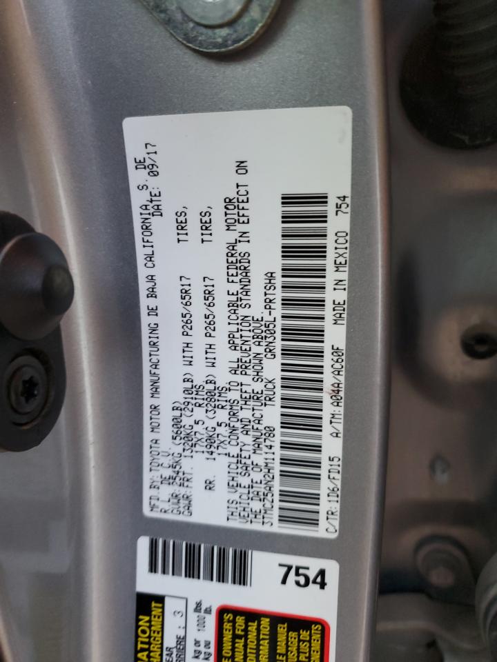 VIN 3TMCZ5AN2HM114780 2017 TOYOTA TACOMA no.12