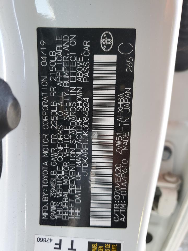 VIN JTDKARFU5K3084824 2019 TOYOTA PRIUS no.14