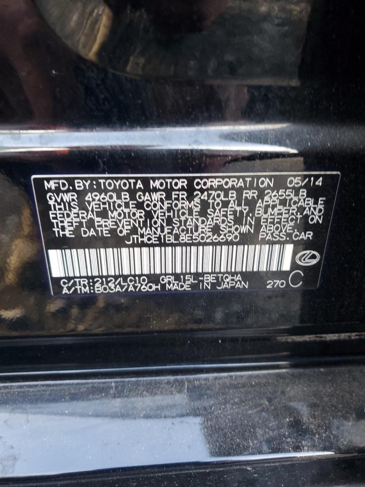 2014 Lexus Gs 350 VIN: JTHCE1BL8E5026690 Lot: 78649844