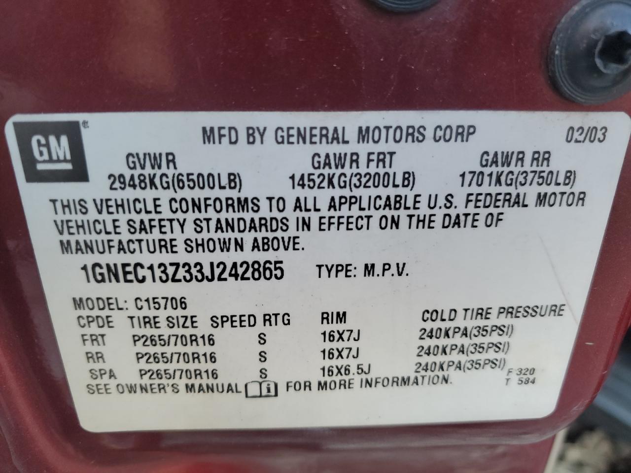2003 Chevrolet Tahoe - Image 13