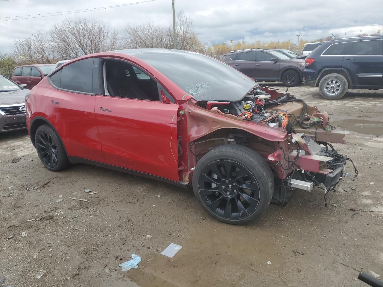 VIN 7SAYGDEE3NF444849 2022 TESLA MODEL Y no.4