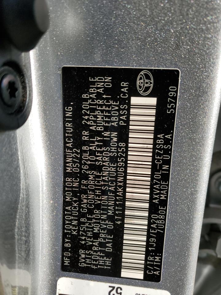 4T1T11AKXNU695258 2022 TOYOTA CAMRY - Image 14