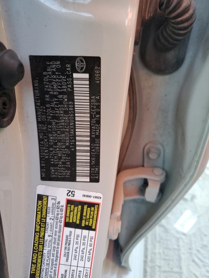4T1G11AKXNU065869 2022 TOYOTA CAMRY - Image 13