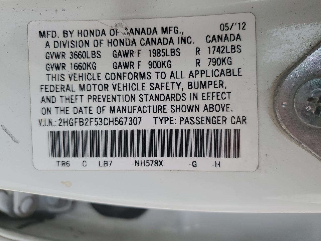 2012 Honda Civic - Image 13