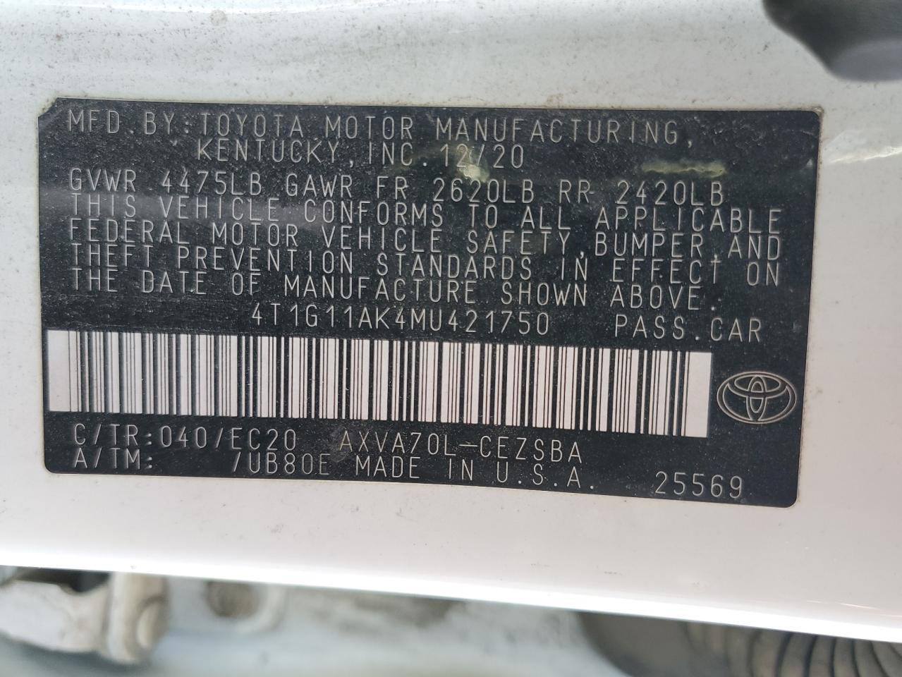 2021 Toyota Camry - Image 14