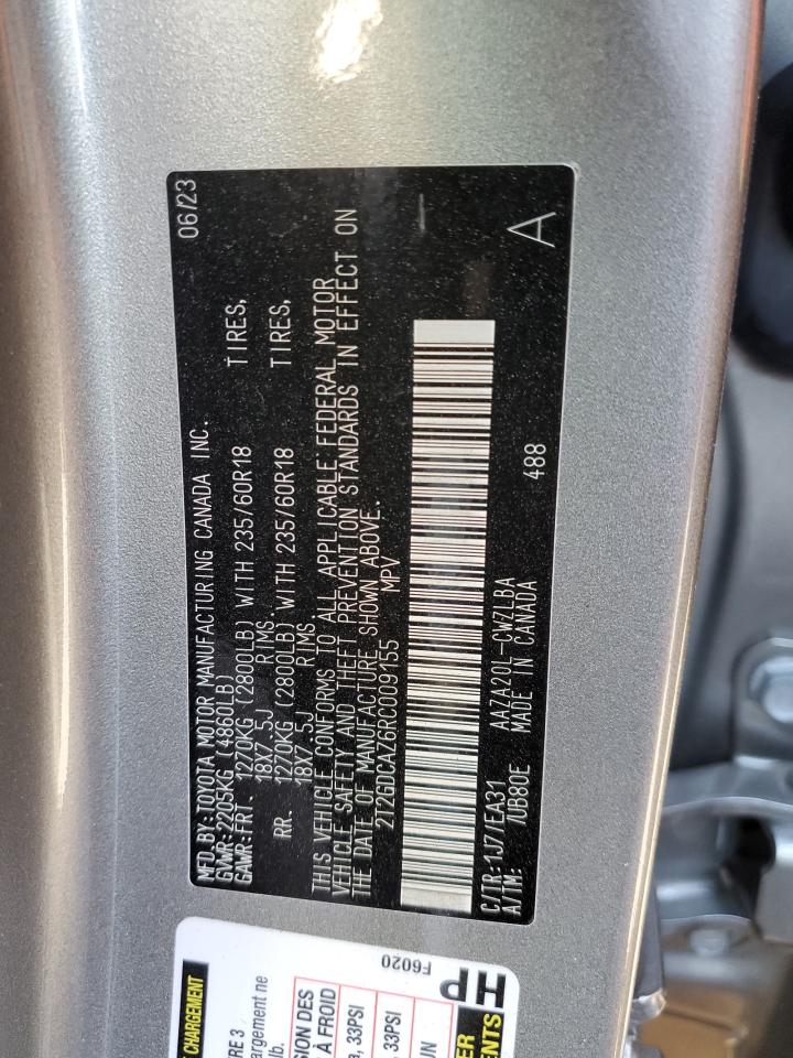 VIN 2T2GDCAZ6RC009155 2024 LEXUS NX 250 PRE no.14