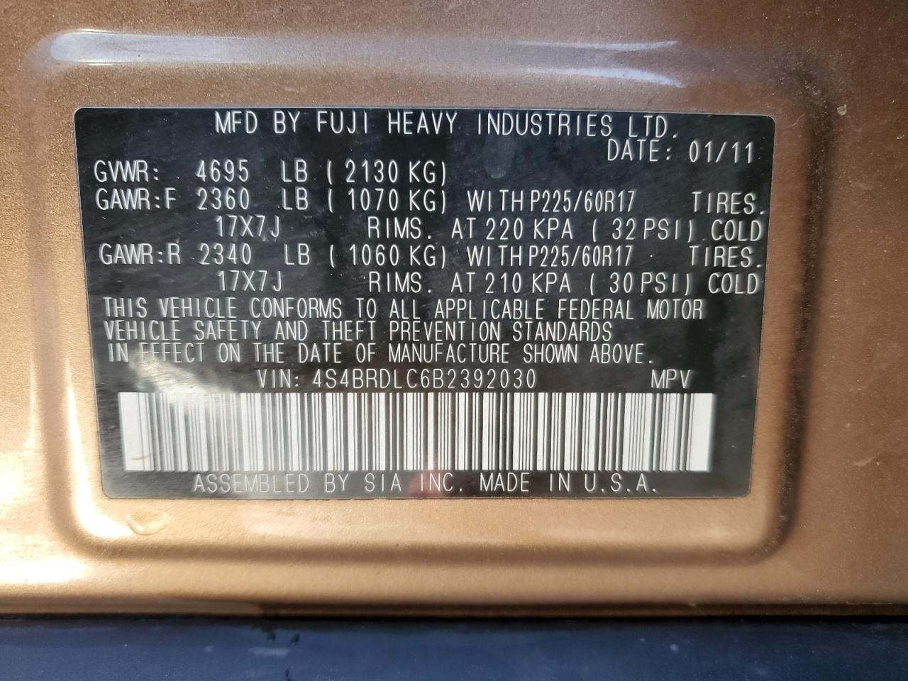 2011 Subaru Outback - Image 14