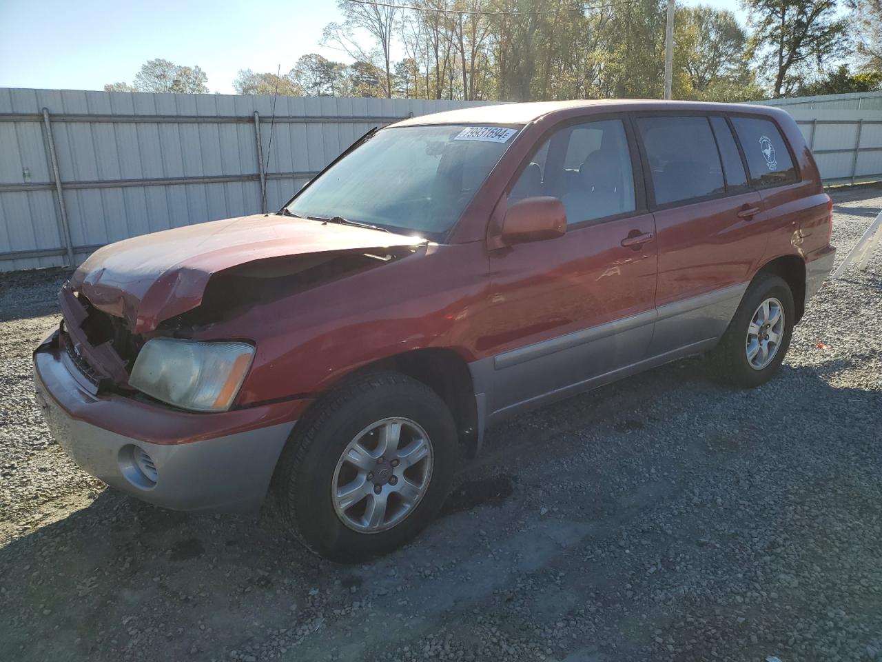 2002 Toyota Highlander Limited იყიდება Gastonia-ში, NC - Front End