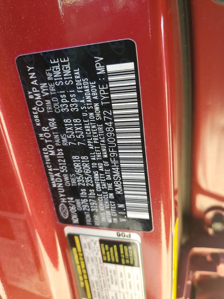 KM8SM4HF9FU098472 2015 HYUNDAI SANTA FE - Image 13
