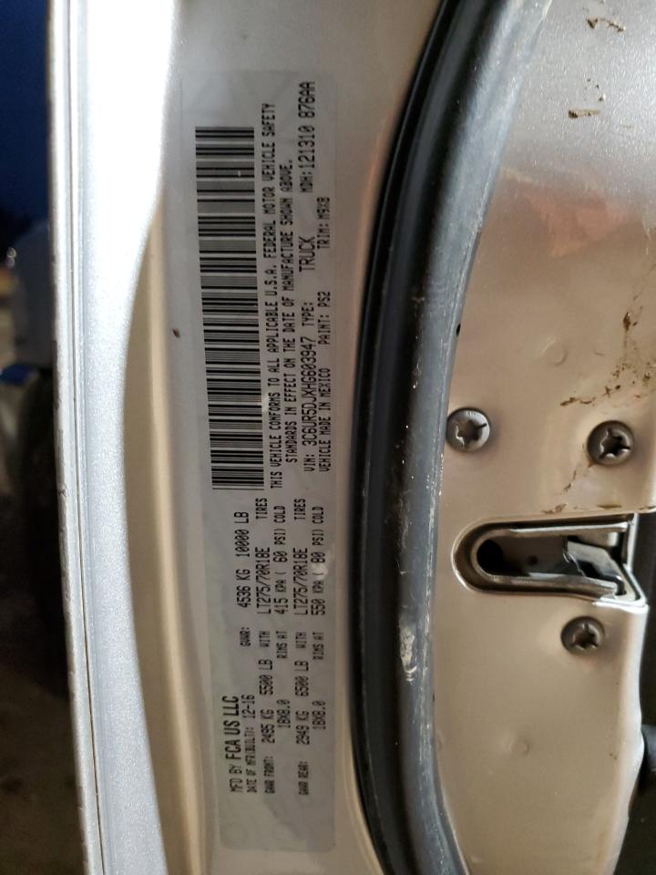 2017 Ram 2500 Slt VIN: 3C6UR5DJXHG603947 Lot: 49878435