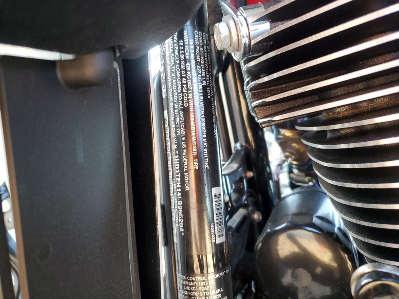 2020 Harley-Davidson Flhtkse VIN: 1HD1TEH14LB955204 Lot: 75721734