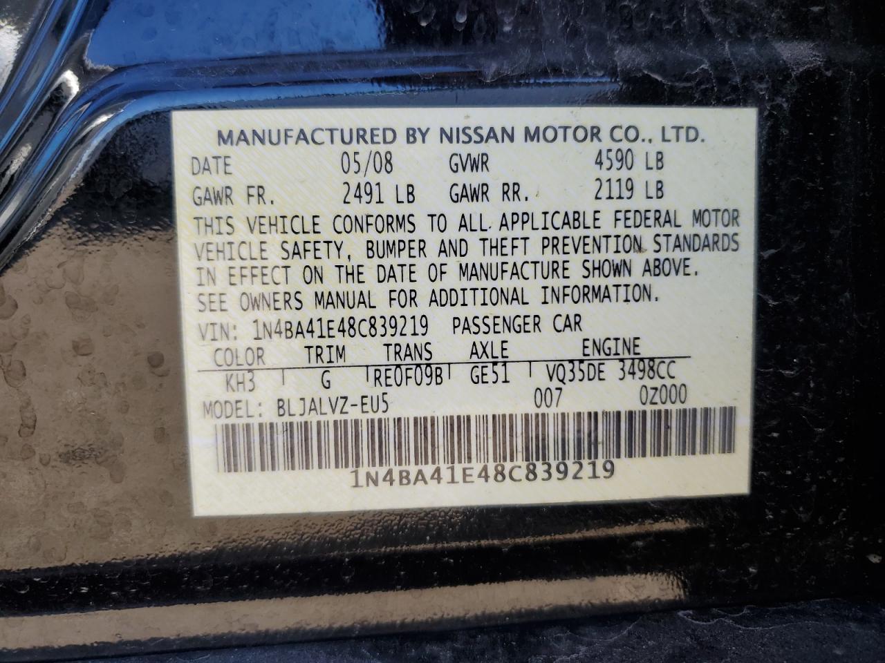 2008 Nissan Maxima - Image 12