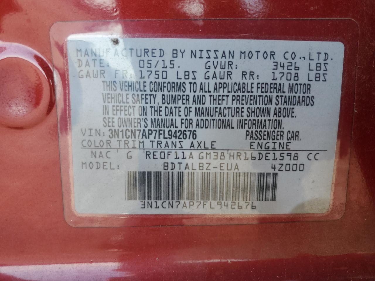 2015 Nissan Versa - Image 13