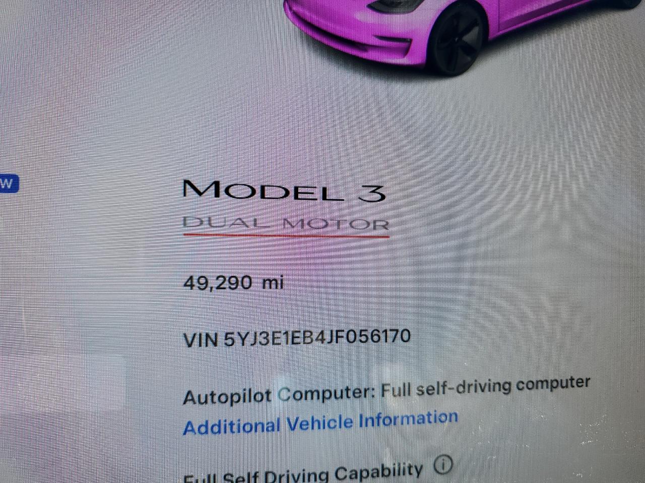 VIN 5YJ3E1EB4JF056170 2018 TESLA MODEL 3 no.9