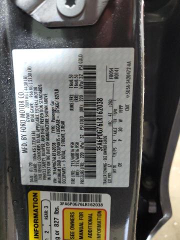 3FA6P0G76LR162038 Ford Fusion S 12