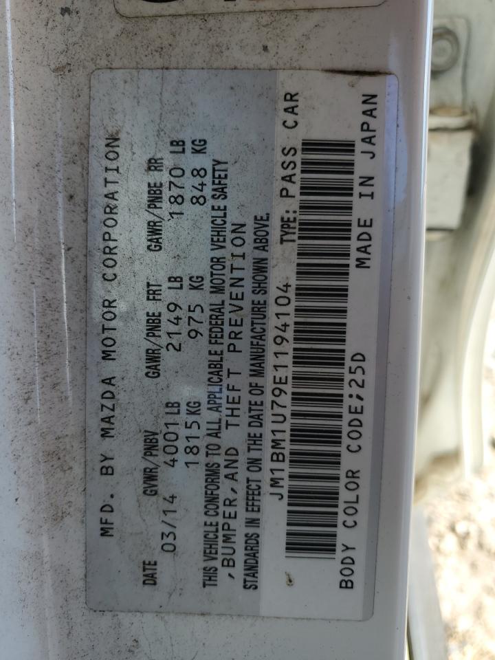 2014 Mazda 3 Sport VIN: JM1BM1U79E1194104 Lot: 82213534