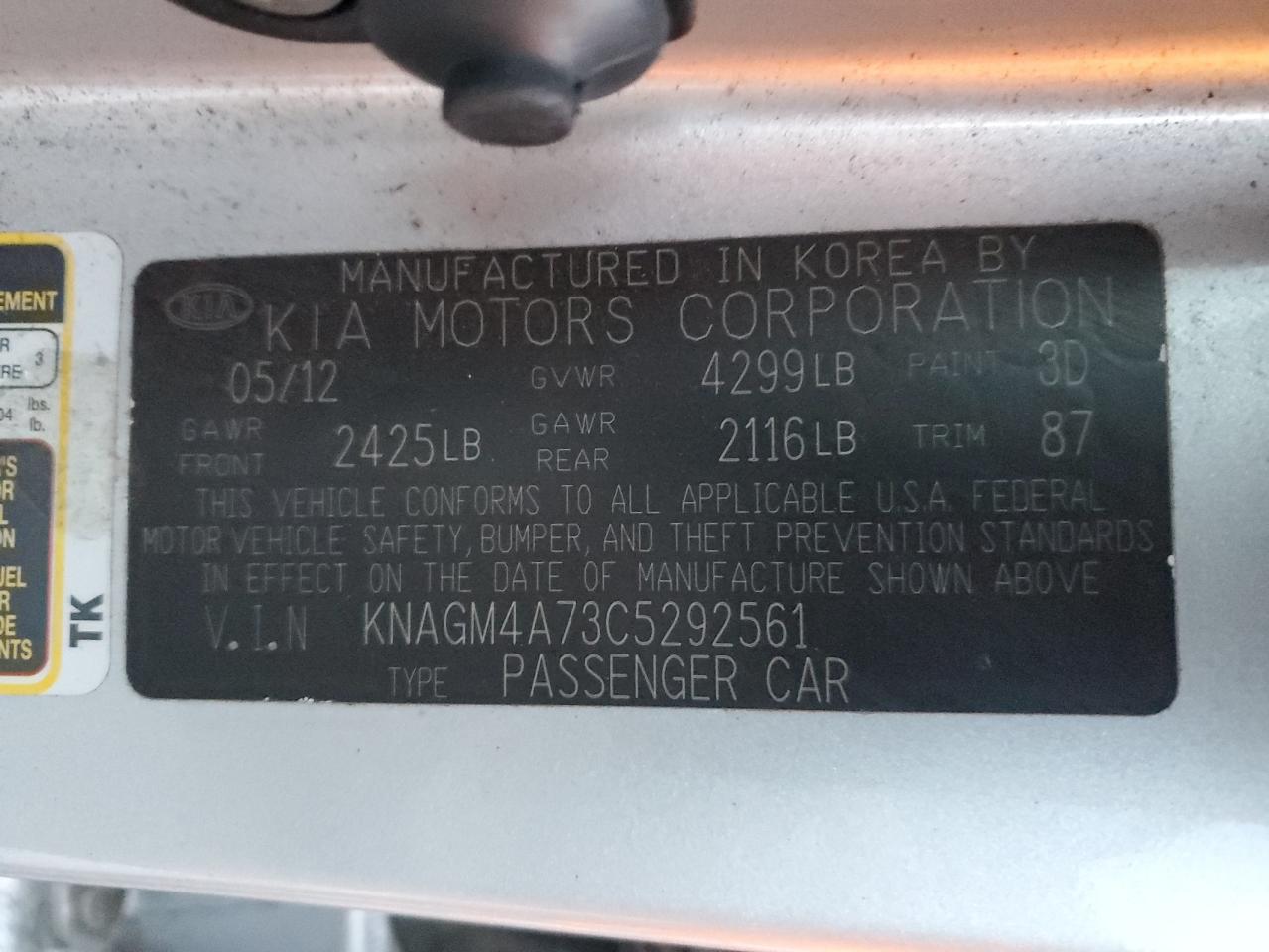2012 Kia Optima - Image 12