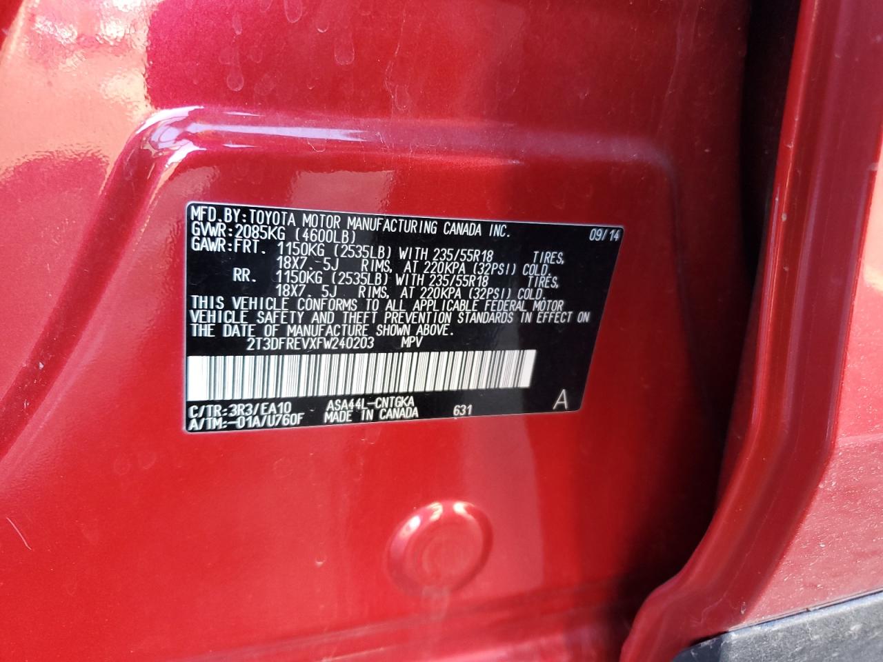 2015 Toyota RAV 4 - Image 13