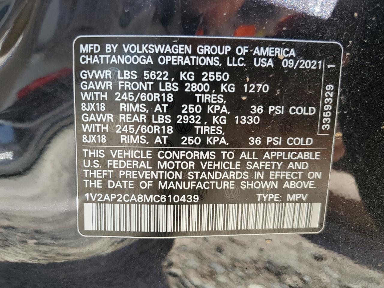 2021 Volkswagen Atlas - Image 13