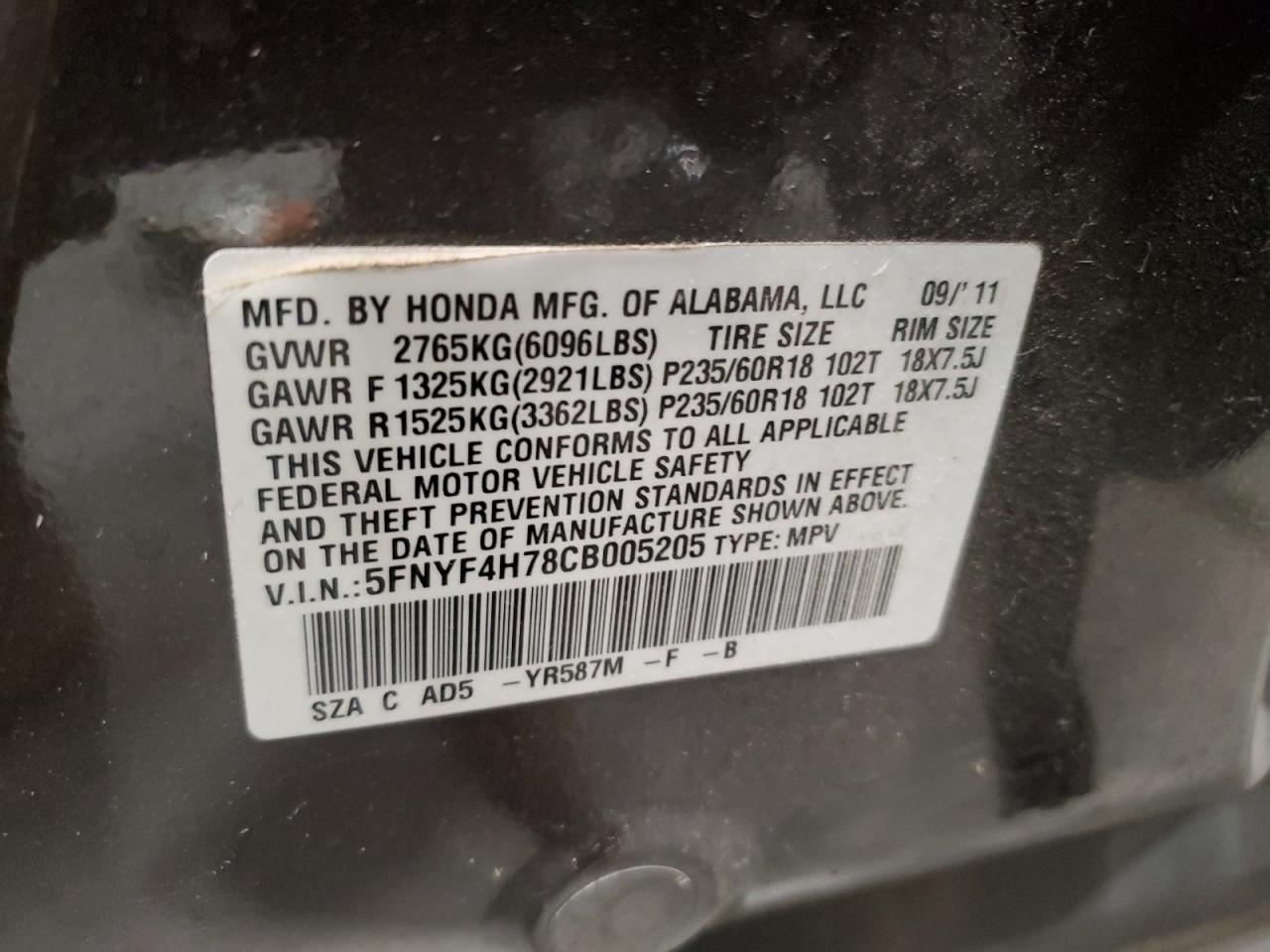 2012 Honda Pilot - Image 16