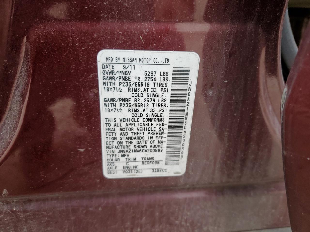 2012 Nissan Murano - Image 12