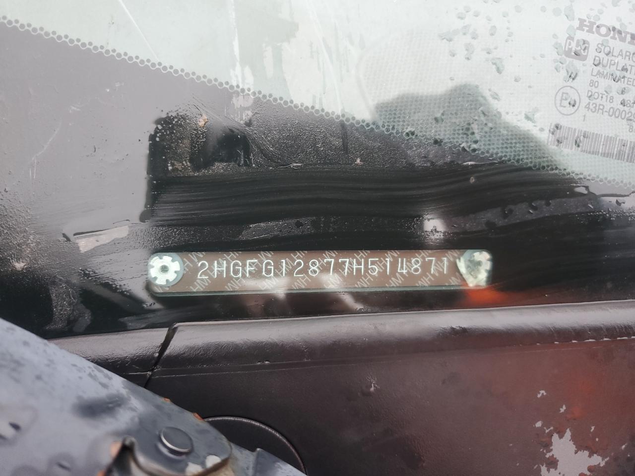 2007 Honda Civic Ex VIN: 2HGFG12877H514871 Lot: 79296964