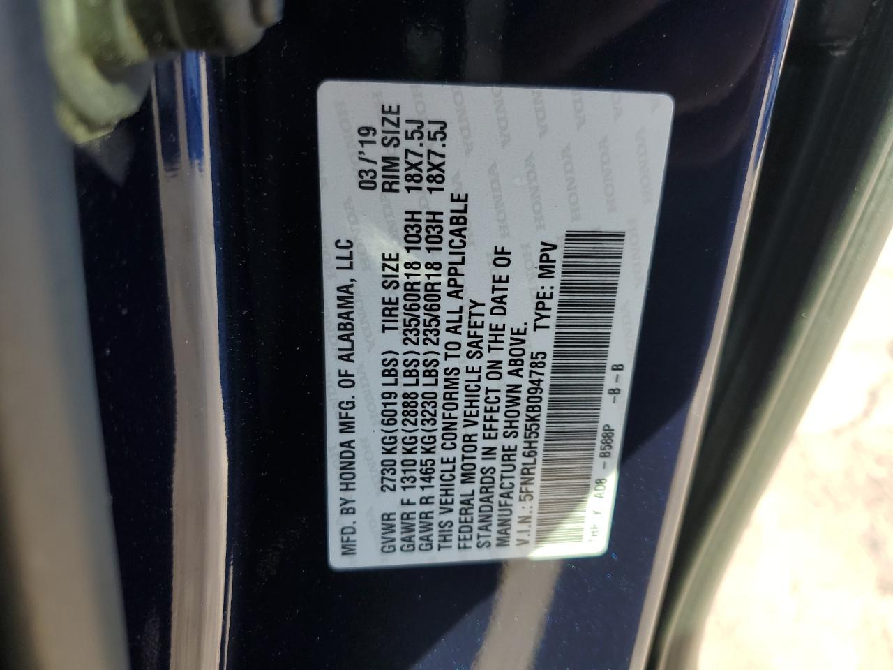 2019 Honda Odyssey - Image 15