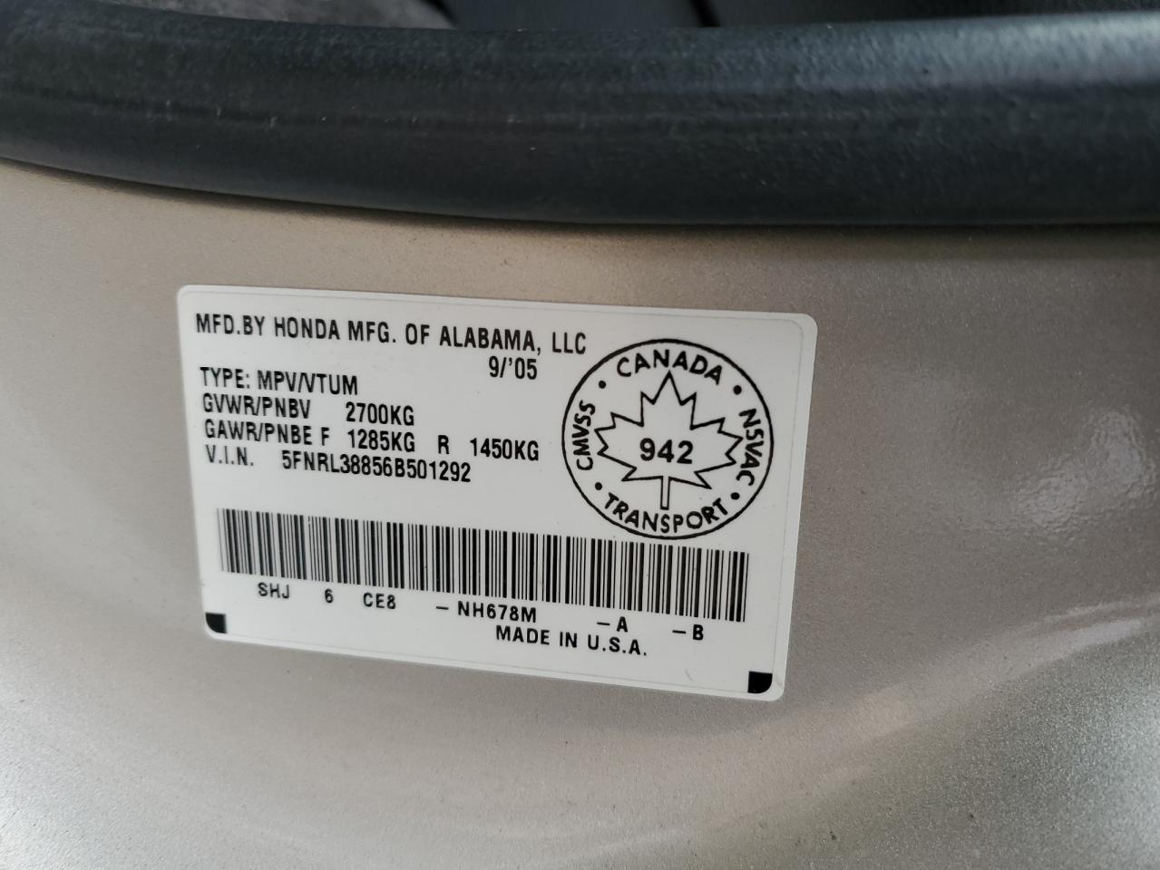 2006 Honda Odyssey - Image 13
