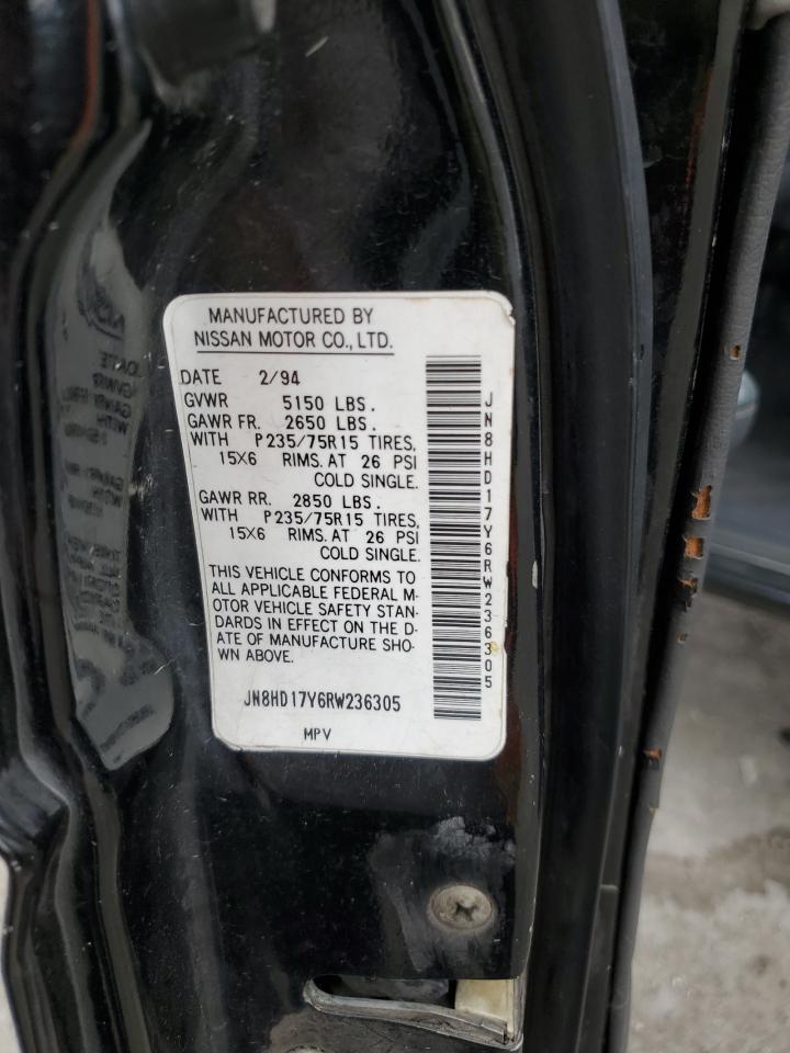 1994 Nissan Pathfinder Le VIN: JN8HD17Y6RW236305 Lot: 82712924