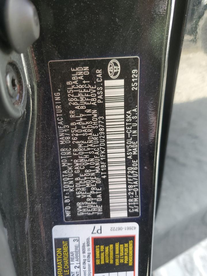 VIN 4T1BF1FK7DU298773 2013 TOYOTA CAMRY no.12