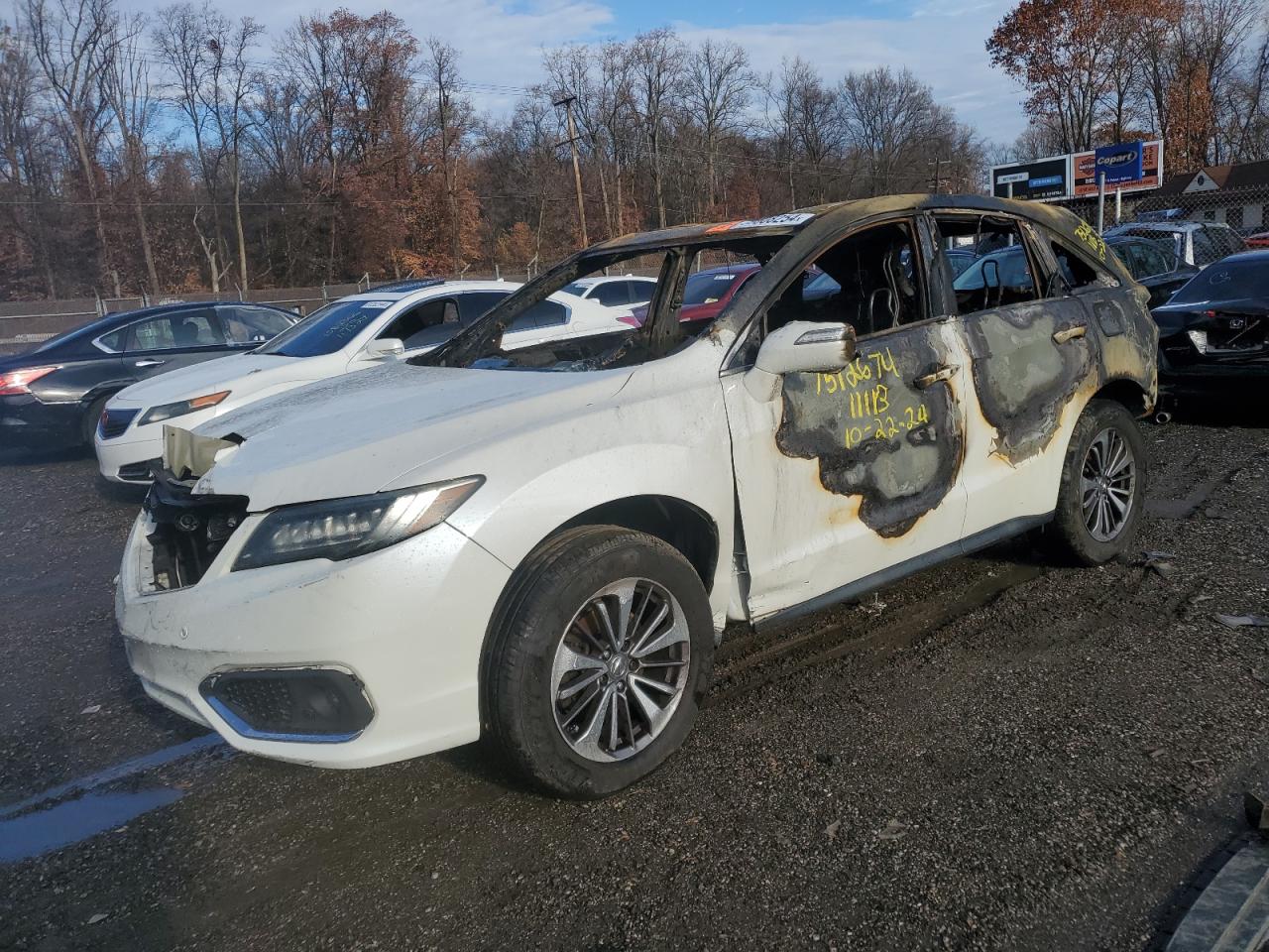 2017 Acura Rdx Advance zu verkaufen in Baltimore, MD - Burn - Interior