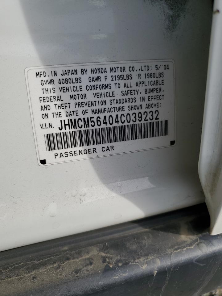 2004 Honda Accord Lx VIN: JHMCM56404C039232 Lot: 79039474