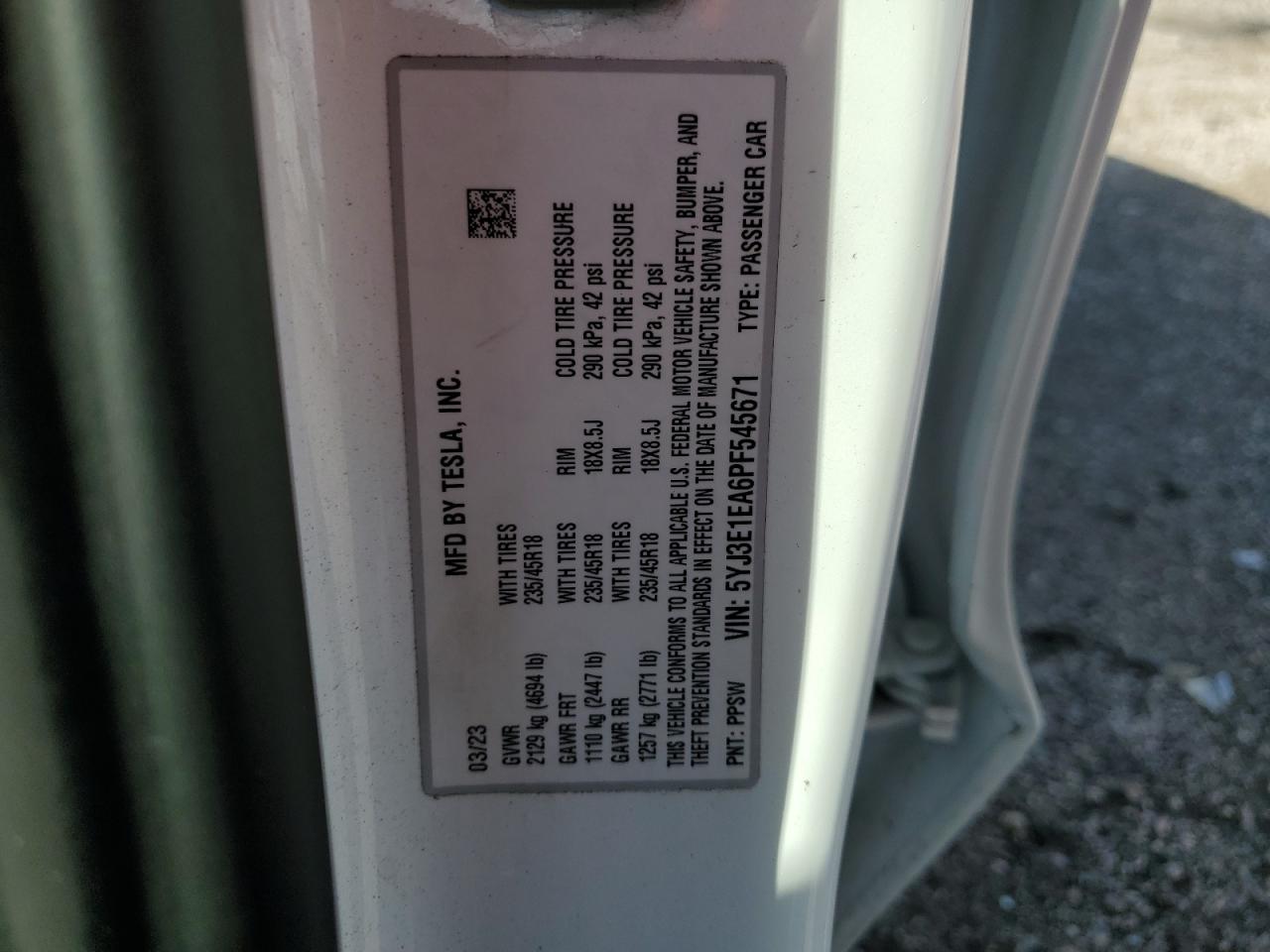 5YJ3E1EA6PF545671 2023 TESLA MODEL 3 - Image 15