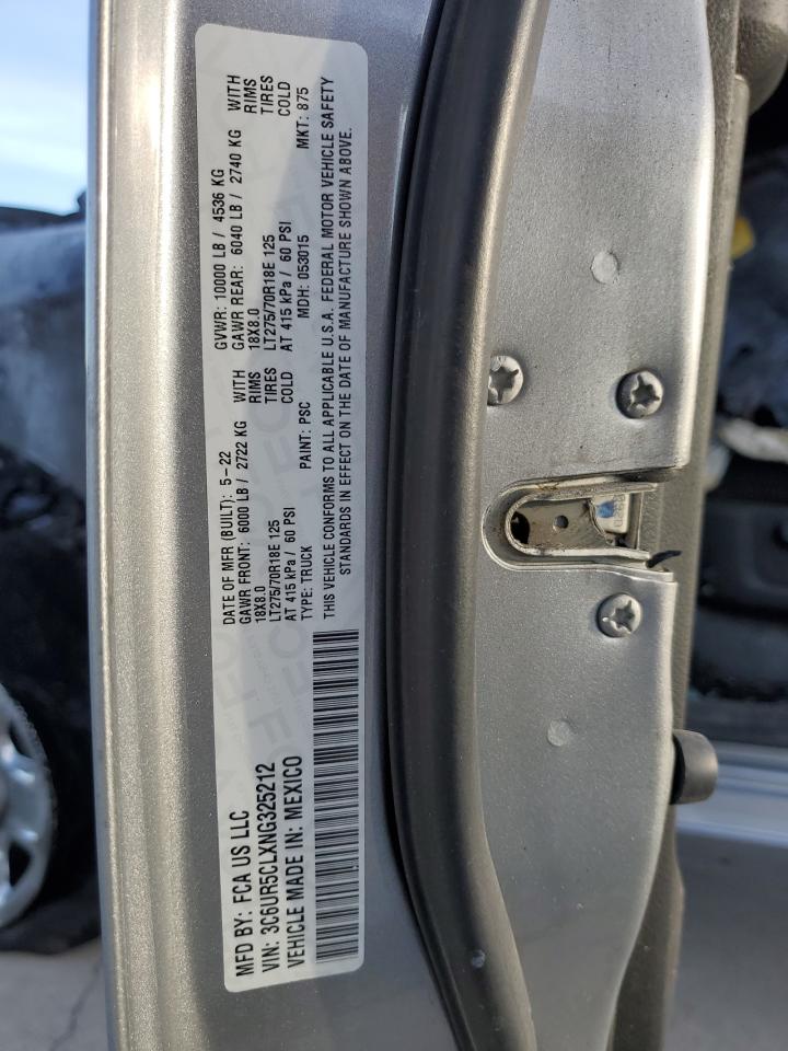 2022 Ram 2500 Tradesman VIN: 3C6UR5CLXNG325212 Lot: 82108664
