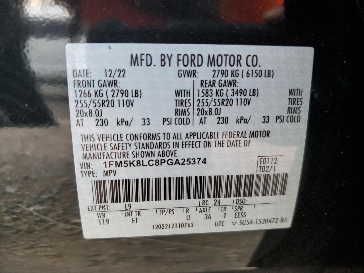 2023 Ford Explorer King Ranch VIN: 1FM5K8LC8PGA25374 Lot: 79225704