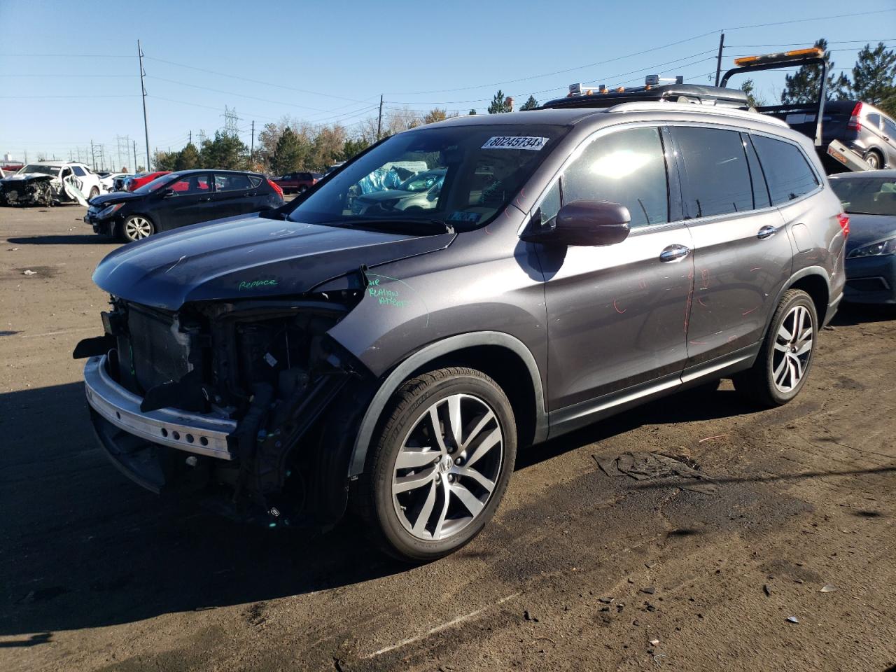 2017 Honda Pilot Touring VIN: 5FNYF6H98HB068115 Lot: 80245734