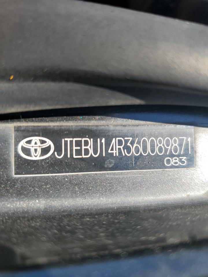 2006 Toyota 4Runner Sr5 VIN: JTEBU14R360089871 Lot: 80429984